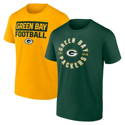 Men's Fanatics Green Bay Packers Serve T-Shirt Combo Pack