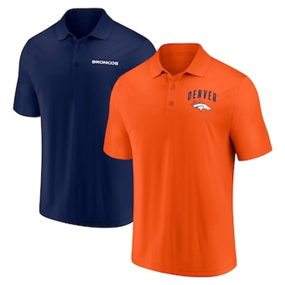 Men's Fanatics Denver Broncos Lockup Two-Pack Polo Set