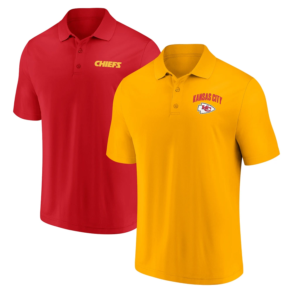 Men's Fanatics Kansas City Chiefs Lockup Two-Pack Polo Set