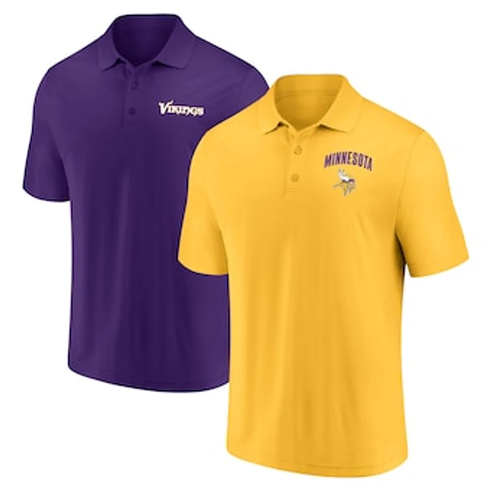 Men's Fanatics Minnesota Vikings Lockup Two-Pack Polo Set