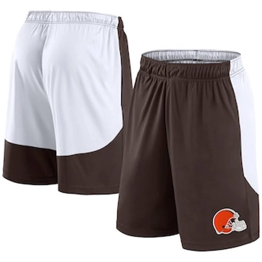 Men's Fanatics Brown/White Cleveland Browns Go Hard Shorts