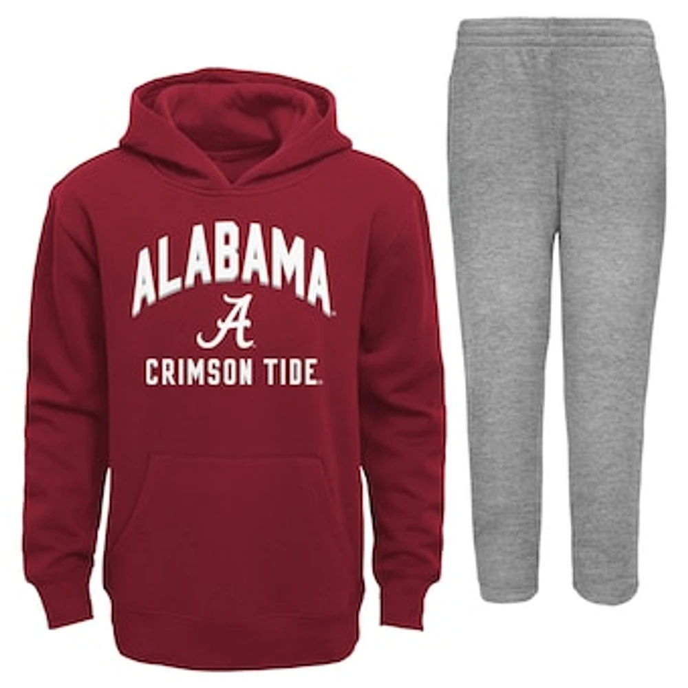 Infant Crimson/Gray Alabama Crimson Tide Play-By-Play Pullover Fleece Hoodie & Pants Set