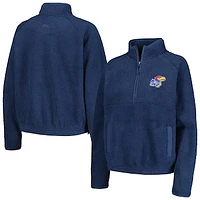 Women's Blue Kansas Jayhawks Everest Half-Zip Sweatshirt