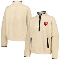 Women's Natural Indiana Hoosiers Everest Half-Zip Sweatshirt