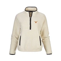 Women's Natural Texas Longhorns Everest Half-Zip Sweatshirt