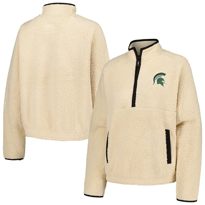 Women's Natural Michigan State Spartans Everest Half-Zip Sweatshirt