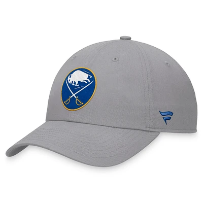 Men's Fanatics Gray Buffalo Sabres Extra Time Adjustable Hat