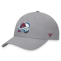 Men's Fanatics Gray Colorado Avalanche Extra Time Adjustable Hat