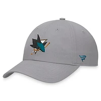 Men's Fanatics Gray San Jose Sharks Extra Time Adjustable Hat