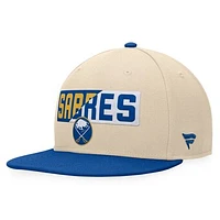 Men's Fanatics Cream/Royal Buffalo Sabres Goalaso Snapback Hat