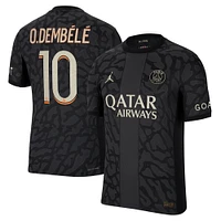 Men's Jordan Brand Ousmane Dembélé Anthracite Paris Saint-Germain 2023/24 Third Match Authentic Player Jersey