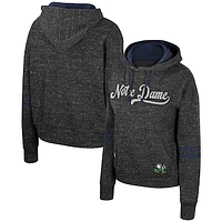 Women's Colosseum  Charcoal Notre Dame Fighting Irish Catherine Speckle Pullover Hoodie