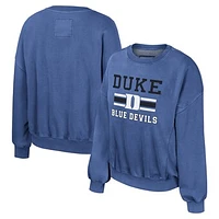 Women's Colosseum Royal Duke Blue Devils Audrey Washed Pullover Sweatshirt