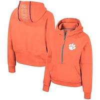 Women's Colosseum Orange Clemson Tigers Margo Raglan Half-Zip Hoodie