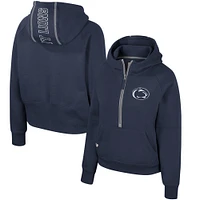 Women's Colosseum Navy Penn State Nittany Lions Margo Raglan Half-Zip Hoodie