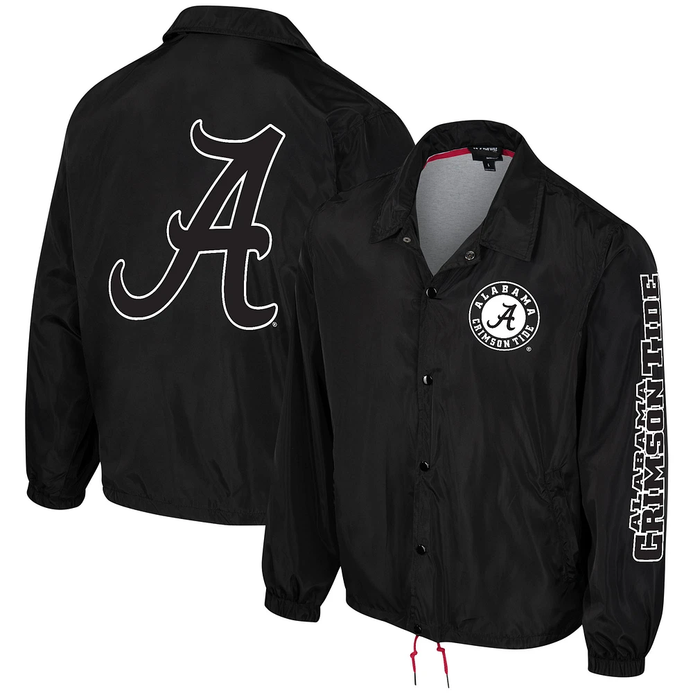 Unisex The Wild Collective Black Alabama Crimson Tide Coaches Full-Snap Jacket