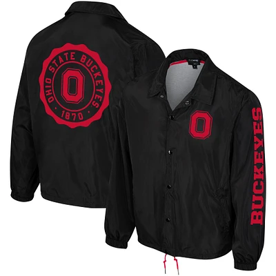 Unisex The Wild Collective Black Ohio State Buckeyes Coaches Full-Snap Jacket