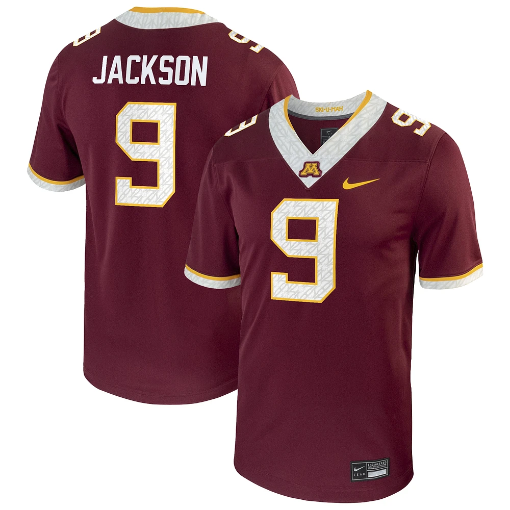 Men's Nike Daniel Jackson Maroon Minnesota Golden Gophers NIL Football Game Jersey