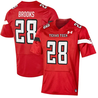 Men's Under Armour Tahj Brooks Red Texas Tech Red Raiders NIL Football Replica Player Jersey