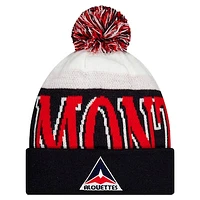 Men's New Era  Blue Montreal Alouettes Turf Traditions Cuffed Knit Hat with Pom