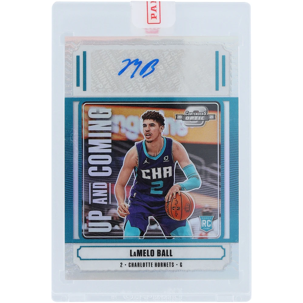 LaMelo Ball Charlotte Hornets Autographed 2020-21 Panini Contenders Optic Up and Coming Prizm #UC-LMB #36/99 Rookie Card