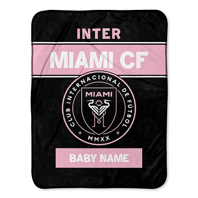Chad & Jake Inter Miami CF Emblem 30" x 40" Personalized Baby Blanket