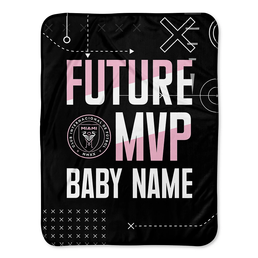 Chad & Jake Inter Miami CF Future MVP 30" x 40" Personalized Baby Blanket