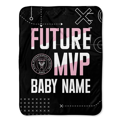 Chad & Jake Inter Miami CF Future MVP 30" x 40" Personalized Baby Blanket