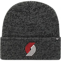 Men's '47 Black Portland Trail Blazers Brain Freeze Cuffed Knit Hat