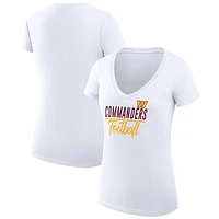 Women's G-III 4Her by Carl Banks Washington Commanders V-Neck Fitted T-Shirt