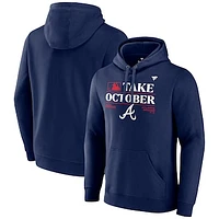Men's Fanatics  Navy Atlanta Braves 2023 Postseason Locker Room Pullover Hoodie