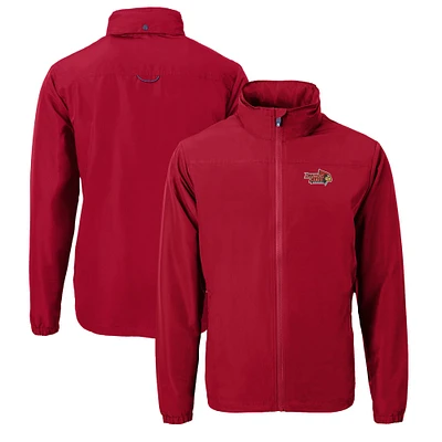 Men's Cutter & Buck Red Illinois State Redbirds Charter Eco Recycled Full-Zip Jacket