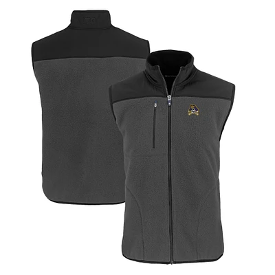 Men's Cutter & Buck ECU Pirates Cascade Eco Sherpa Fleece Full-Zip Vest