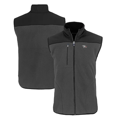 Men's Cutter & Buck  Gray North Carolina Central Eagles Cascade Eco Sherpa Fleece Full-Zip Vest