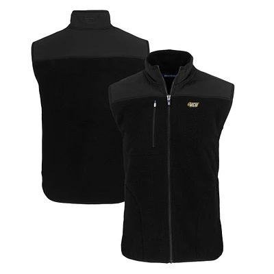 Men's Cutter & Buck VCU Rams Cascade Eco Sherpa Fleece Full-Zip Vest