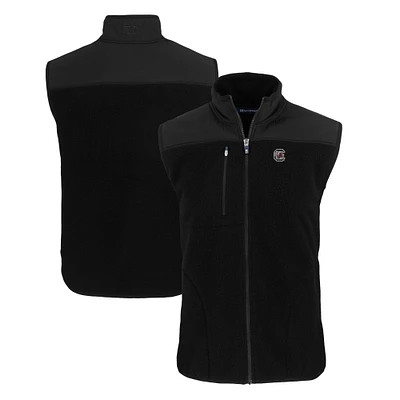Men's Cutter & Buck South Carolina Gamecocks Cascade Eco Sherpa Fleece Full-Zip Vest
