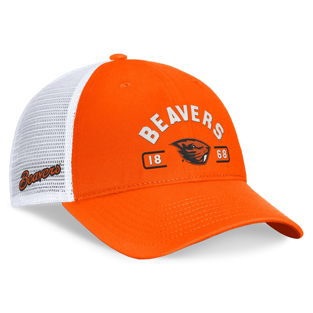 Men's Top of the World Orange/White Oregon State Beavers Free Kick Trucker Adjustable Hat