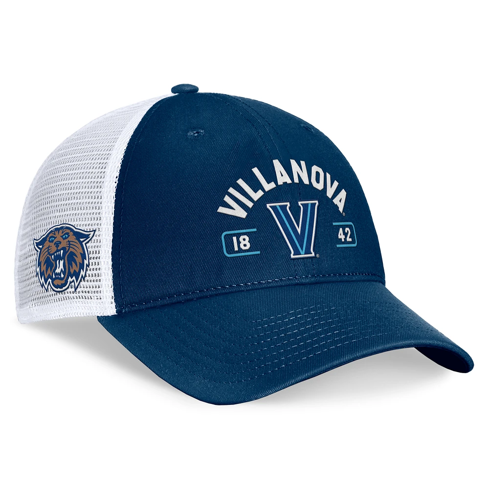 Men's Top of the World Navy/White Villanova Wildcats Free Kick Trucker Adjustable Hat