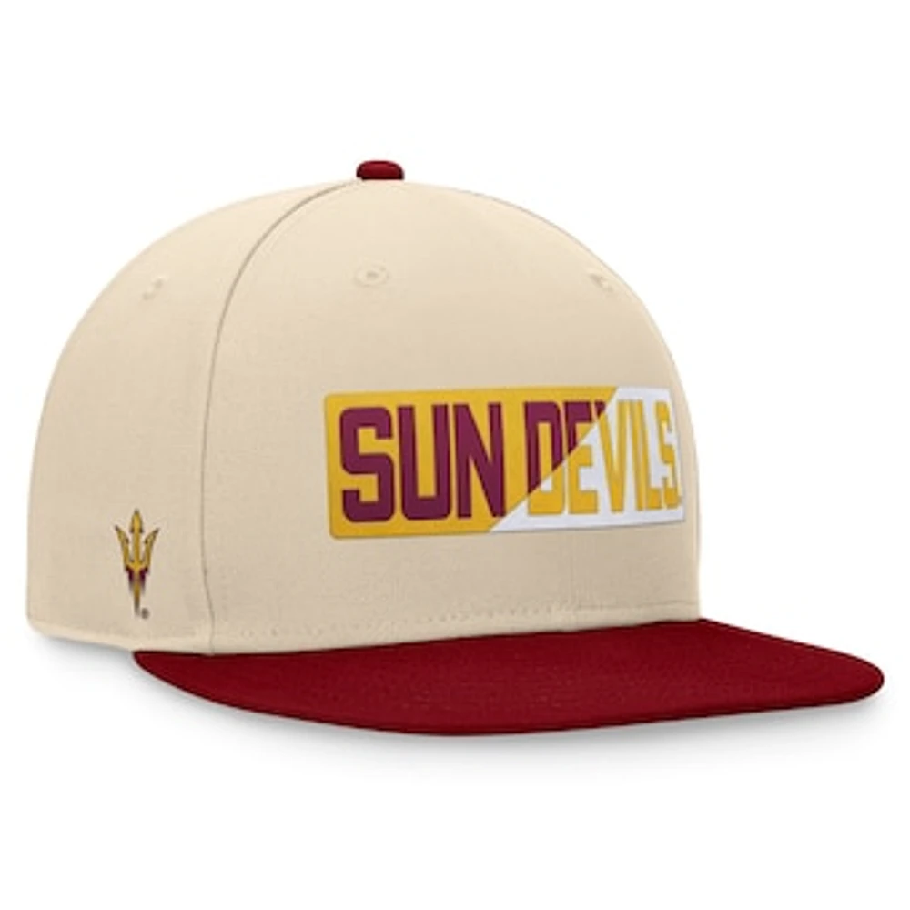 Men's Top of the World Khaki Arizona State Sun Devils Goalaso Snapback Hat