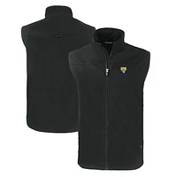 Men's Cutter & Buck  Black Fort Valley State Wildcats Charter Eco Recycled Full-Zip Vest