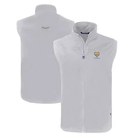 Men's Cutter & Buck  Gray Fort Valley State Wildcats Charter Eco Recycled Full-Zip Vest