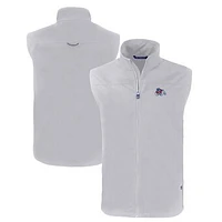 Men's Cutter & Buck  Gray Fresno State Bulldogs Charter Eco Recycled Full-Zip Vest
