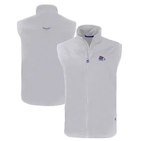 Men's Cutter & Buck  Gray Fresno State Bulldogs Charter Eco Recycled Full-Zip Vest