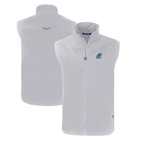 Men's Cutter & Buck Kansas Jayhawks Charter Eco Recycled Full-Zip Vest
