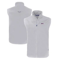 Men's Cutter & Buck  Gray NYU Violets Charter Eco Recycled Full-Zip Vest