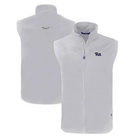 Men's Cutter & Buck Pitt Panthers Charter Eco Recycled Full-Zip Vest