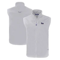 Men's Cutter & Buck Pitt Panthers Charter Eco Recycled Full-Zip Vest