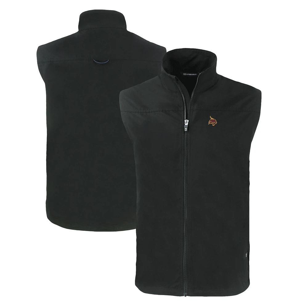 Men's Cutter & Buck Texas State Bobcats Charter Eco Recycled Full-Zip Vest