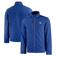 Men's Cutter & Buck  Royal San Jose State Spartans Evoke Eco Softshell Recycled Full-Zip Jacket