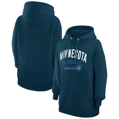 Women's G-III 4Her by Carl Banks  Navy Minnesota Timberwolves Filigree Logo Pullover Hoodie
